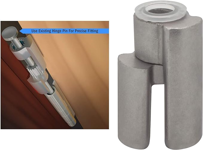 Nuk3y Door Saver 3 III Hinge Pin Stop for Residential Doors Fits All 3 to 4-1/2 Hinges, Satin Nickel by Nuk3y