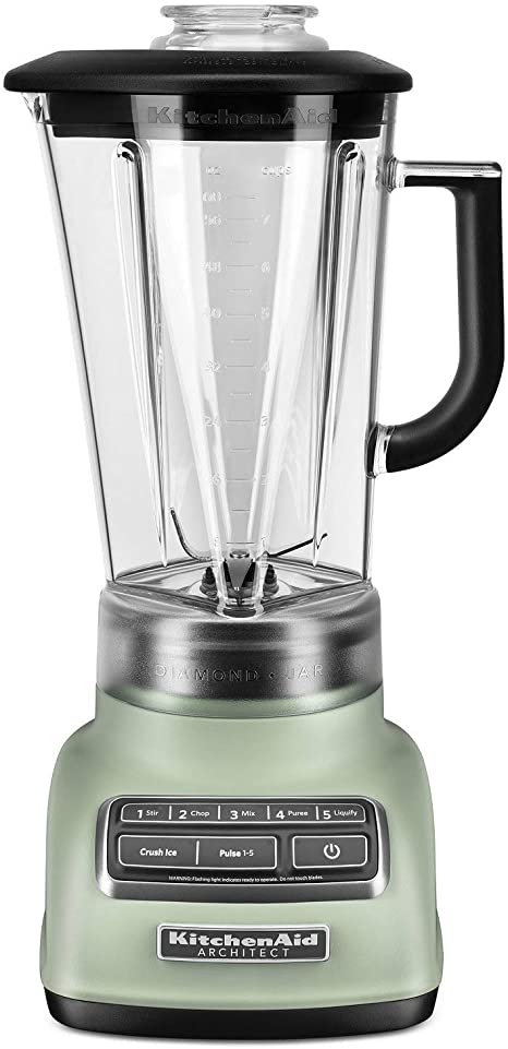 KitchenAid KSB1575API 5-Speed Diamond Blender with 60-Ounce BPA-Free Pitcher Architect Series, Matte Pistachio Green