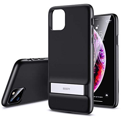 ESR Metal Kickstand Designed for iPhone 11 Pro Max Case, [Vertical and Horizontal Stand] [Reinforced Drop Protection] Flexible TPU Soft Back for iPhone 11 Pro Max (2019 Release), Black