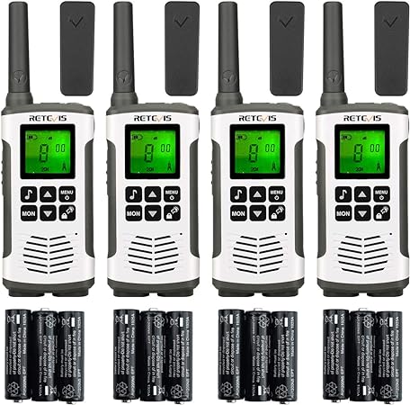 Retevis RT45 Walkie Talkies, Long Range Walkie Talkies for Adults, Family 2 Way Radio NOAA, Flashlight, VOX, Rechargeable Two Way Radio 4 Pack for Hiking, Camping, Cruise Ships