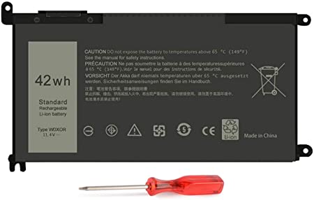 Runpower WDX0R WDXOR 42Wh Laptop Replacement Battery for Dell Inspiron 13" 5368 5378 5379 7368 7378 14" 7460 15 5565 5567 5568 5570 5578 5579 7560 7570 7579 7569 7580 17" 5765 5767 5770 7460