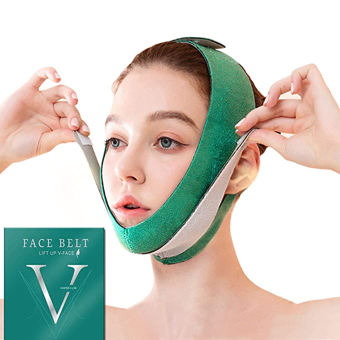 Face Slimming Strap, Double Chin Reducer, V Line Face Lifting Belt for Improving Sagging Skin, Anti Wrinkle and Firming Skin