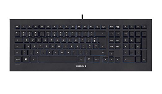 Cherry Ultra Thin Corded USB Strait Keyboard - Black