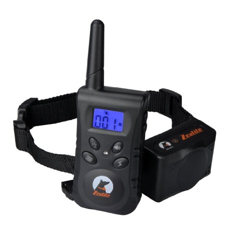 Zealite Rechargeable and Waterproof Remote Control Electric Dog Training Collar&Beep/Vibration/Shock Optional (Charger Included)