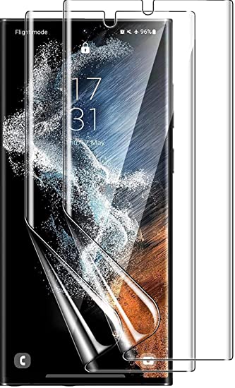 Mothca Anti-Bacterial Anti-Explosion Unbreakable Nano Film Edge-to-Edge Screen Protector Guard{Better Than Tempered Glass} Designed for Samsung Galaxy S23 Ultra 5G(Pack of 2) by Tu-dox