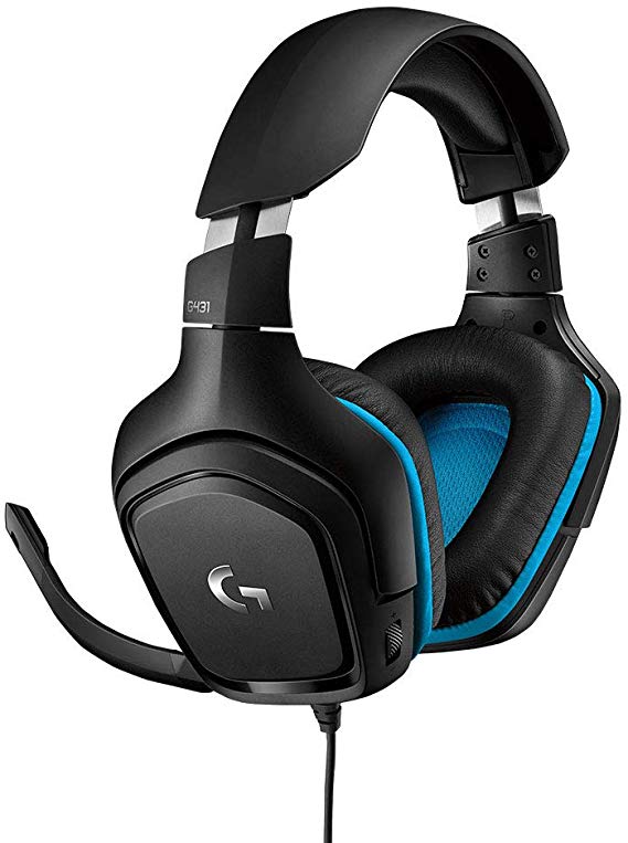 Logitech G431 7.1 Surround Sound Gaming Headset with DTS Headphone (Black)