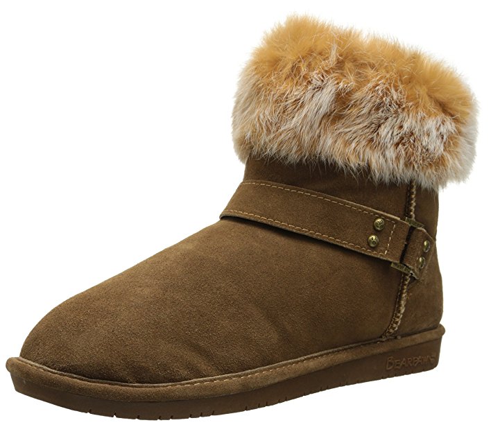 Bearpaw Boots Womens Tigris Rabbit Fur Suede 5.5" 1689W