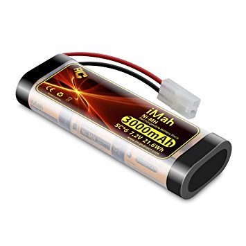 iMah SC6 7.2V 3000mAh NiMH Rechargeable Battery Pack with Tamiya Plug for RC car truck boat