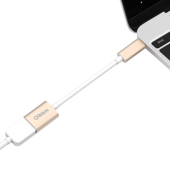 USB Type C Cable, Oittm Aluminum USB 3.1 Cable Type-c Male to USB 3.0 Female Adapter Reversible Data Sync & Charging Host Cable for Macbook 12 Inch, Nokia N1 and Other USB 3.1 Devices (Gold)