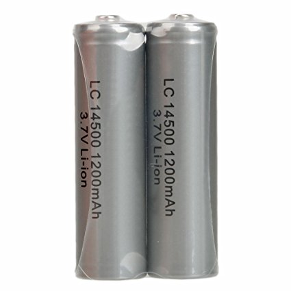 2Pcs 3.7V 1200mAh Li-on Rechargeable Batteries