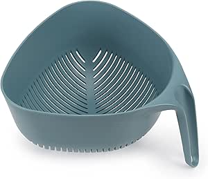 Joseph Joseph Duo Triangular Colander, Food Strainer with Vertical Handle and Easy-Pour Corners, Dark Opal