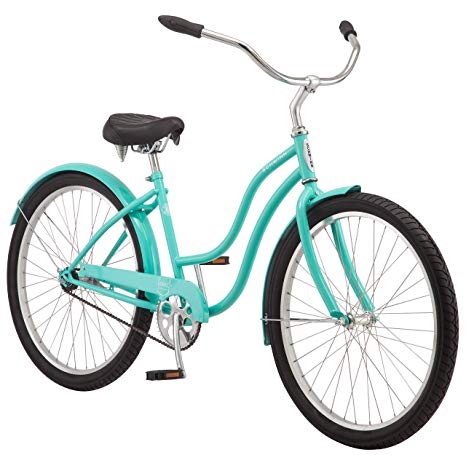 Schwinn Mikko Women's Cruiser Bike Line, Featuring 17-Inch/Medium Steel Step-Through Frames, 1-3-7-Speed Drivetrains, Full Front and Rear Fenders, and 26-Inch Wheels, Navy, Purple, Red, and Teal