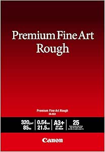 Canon Premium Fine Art Rough Paper (FA-RG1), 13' X 19', 25 Sheets (4562C004)