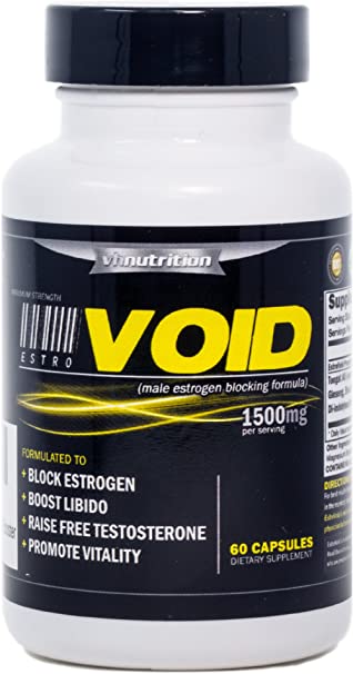 EstroVoid | Estrogen Blocker for Men |1500mg Natural Aromatase Inhibitor, Anti Estrogen, and Testosterone Booster Supplement - Boost Performance, Mood, Energy and Stamina