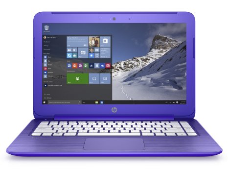 HP Stream 13.3-Inch Laptop (Intel Celeron, 2 GB RAM, 32 GB SSD, Violet Purple) with Office 365 Personal for One Year