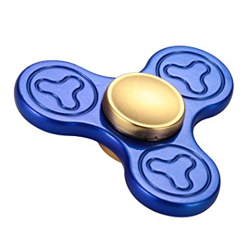 Hand Spinner Fidget EDC ADHD Focus Toy Ultra Durable High Speed 4-5 Min Spins by ULT-unite. (Navy)