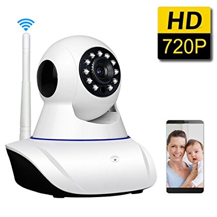 SDETER Baby Monitor 720P Wifi Wireless Security System with Two Way Audio IP Camera