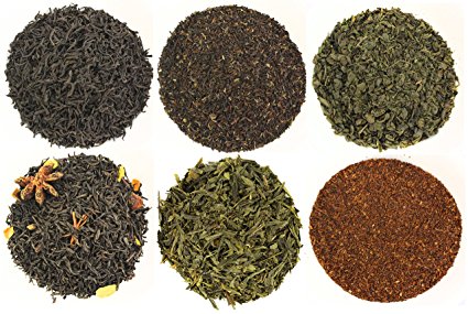 Tea Traveler Tea Sampler, Teas From Around the World, Features Indian Chai, Chinese Sencha, Moroccan Mint, and More   100  Empty Drawstring Tea Bags