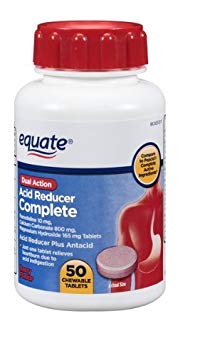 Equate - Acid Reducer Complete 50 Chewable Tablets, Berry Flavor, Compare to Pepcid Complete