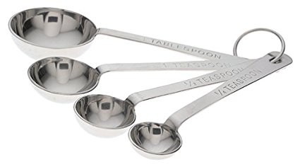 Amco 528 4-Piece Stainless-Steel Measuring Spoon Set