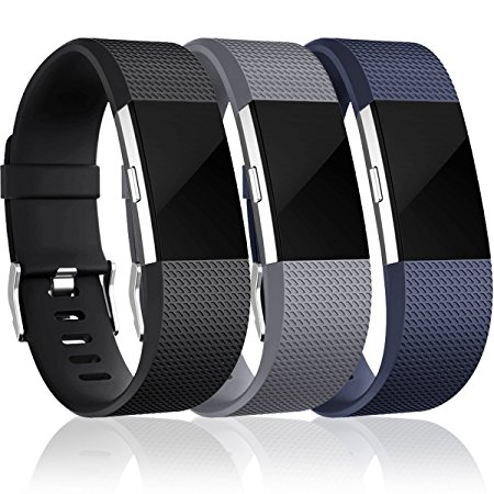 For Fitbit Charge 2 Bands, Maledan Replacement Accessory Wristands for Fitbit Charge 2 HR, Large Small