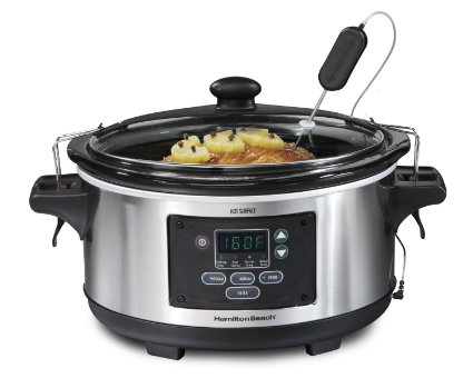 Hamilton Beach Set 'n Forget Programmable Slow Cooker With Temperature Probe, 6-Quart (33969)