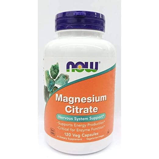 Now Foods Magnesium Citrate, 400 mg, 120 Veg Capsules