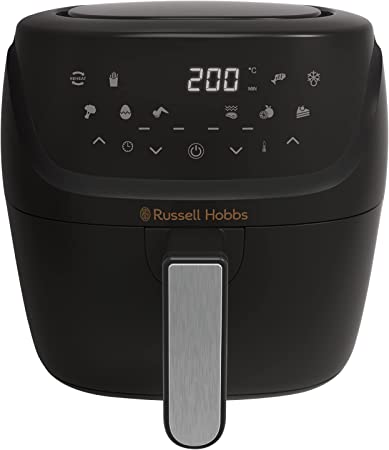 Russell Hobbs 27160 SatisFry Medium Digital Air Fryer, Energy Saving Airfryer with 10 Cooking Functions including Bake, Grill and Dehydrate, 4 Litre Capacity, Black