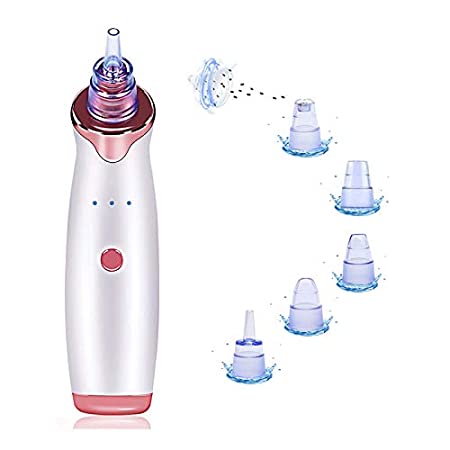 Blackhead Remover Pore Vacuum cleaner - Electric Pore Extractor Tool Acne Comedone Extractor Kit USB Rechargeable Blackhead Suction Tool With 5 Probes and LED display