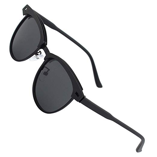 CGID MJ56 Premium Inspired Half Frame Polarized Sunglasses with Metal Rivets