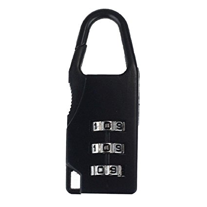 Susenstone® Travel 3 Digit Code Safe Combination Luggage Lock Padlock(Black)