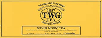 TWG Tea - Silver Moon Green Tea - 15 count Hand Sewn Cotton Teabags, NEW TWG EDITION (1 Pack) product ID TWG434 - USA Stock