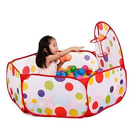 Education Toy,Baomabao Pop up Hexagon Polka Dot Children Ball Play Pool Tent Carry Tote Toy 50 Balls