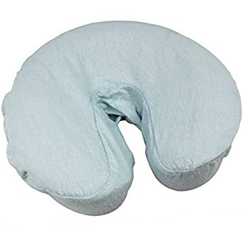 Body Linen Comfort Flannel Face Rest Covers for Massage Tables (Blue, 10 Pack) - Soft, Durable and Light 100% Cotton Flannel Face Cradle Covers