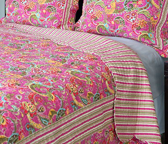 Lavish Home 2-Piece Paisley Quilt Set, Twin