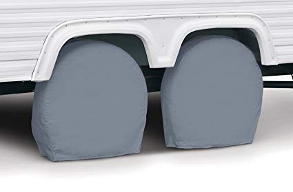 Classic Accessories OverDrive RV Wheel Covers, Wheels 18" - 21" Diameter, 6.75" Tire Width, Grey