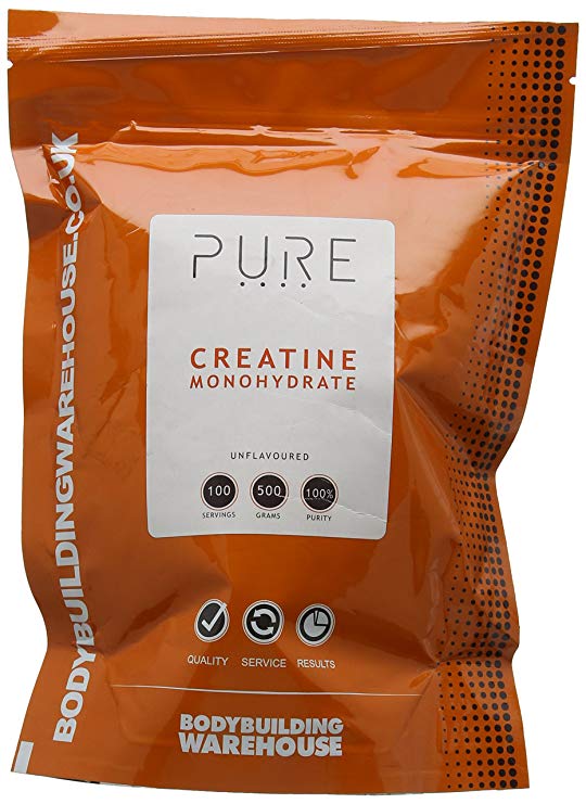 Bodybuilding Warehouse Pure Creatine Monohydrate Powder Unflavoured 500 g