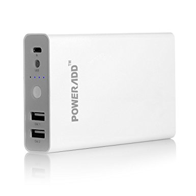 Poweradd™ Pilot X4 13000mAh Dual-Port Portable Charger Backup External Battery Power Pack with LED Flashlight for iPhone 6 Plus 5S 5C 5 4S 4, iPods (Apple Adapters Not Included), Samsung Galaxy S5 S4 S3, Note 4 3 2 and Other Android Smart Phones, Touch Screen Tablets, Gopro Cameras, PS Vita and More Other Devices