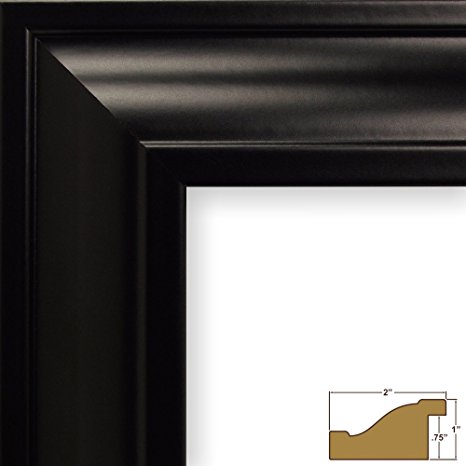 Craig Frames 76273 22 by 28-Inch Picture Frame, Smooth Finish, 2-Inch Wide, Black Satin