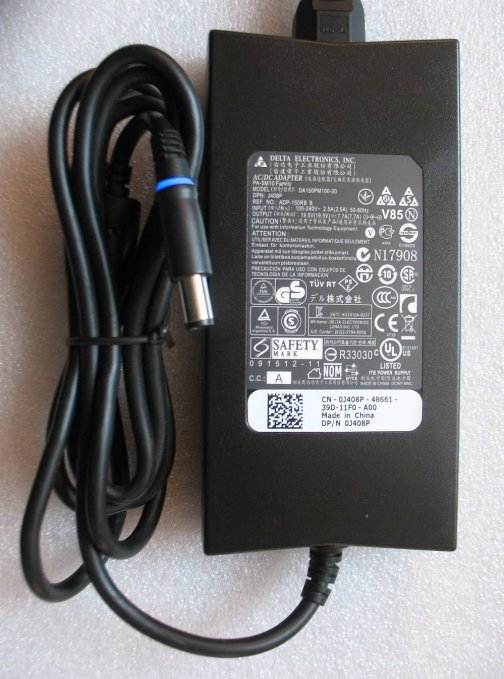 Dell Slim 150-Watt AC Adapter Charger with Power Cord for Dell Alienware M15x / Alienware M14x