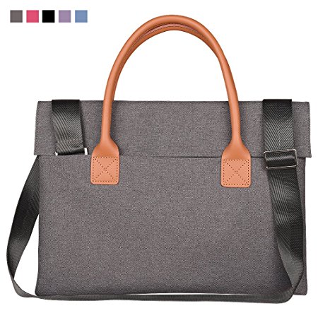 Qishare Universal Fashion Portable oxford fabric Laptop Carrying Bag / Laptop case /Office Tote Briefcase/ Handbag for 13-14.1 Inch Laptop / Tablet / Macbook / Notebook (13.3", Grey)