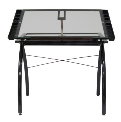 Studio Designs Futura Jr Craft Station in Black with Clear Glass 10092