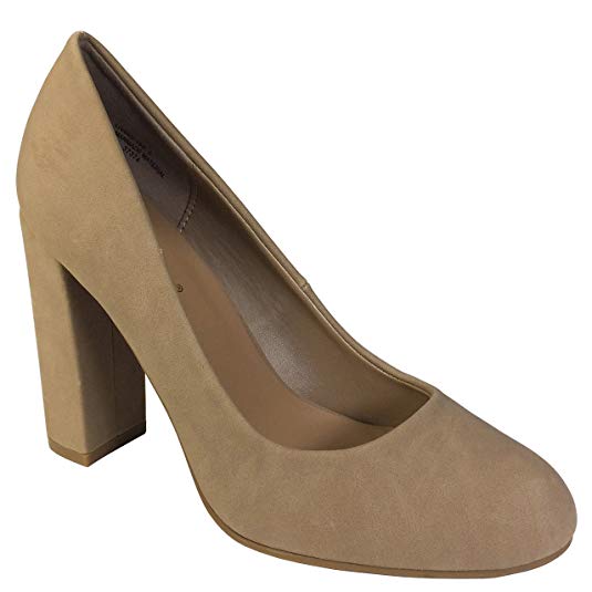 BAMBOO Women's Chunky Heel Pump