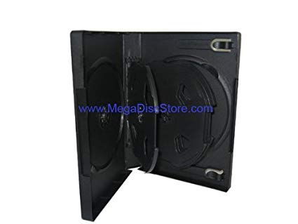 MegaDisc NEW 27mm MULTI DVD CASE Black Hold 10 Discs Premium Quality 2 PK