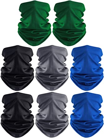 Summer UV Protection Neck Gaiter Scarf Balaclava Breathable Face Cover Scarf (Black, Dark Grey, Green, Royal Blue, 8)