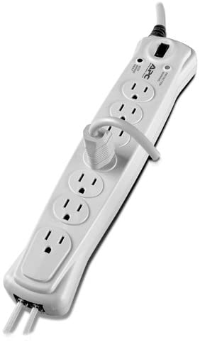 APC 7-Outlet Surge Protector 840 Joules with Telephone Protection, SurgeArrest (P7T10),White