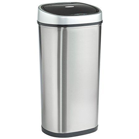 VonHaus 50L Automatic Hands-Free Motion Sensor Bin - Stainless Steel - FREE 2 Year Warranty