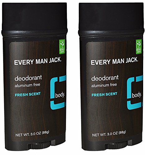 Every Man Jack Aluminum Free Deodorant Fresh Scent Pack of 2