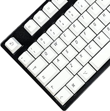 YMDK 139 Mac Keycaps Cherry Profile Normcore Style Minimalist Dye Sub PBT White Key Cap for 104 TKL 60% 96 84 68 Keychrone K2 K4 K8 MX Switches Keyboard