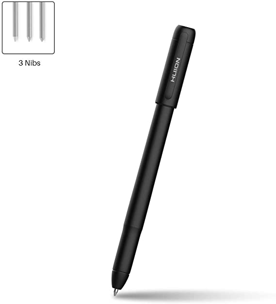 Huion Scribo PW310 Stylus Pen Battery-Free 8192 Pressure Sensitivity, Real Pen Write Notes and Draw on Paper & Computer Synchronize to Devices with Battery-Free EMR Nib, Gel Ink Nib, Ballpoint Nib